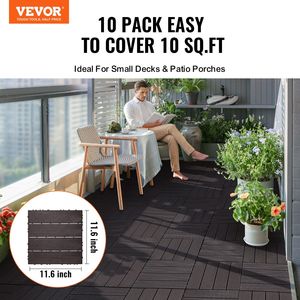 Piastrelle per Pavimenti a Incastro, Confezione da 10, 30x30 cm, 10 Metri Quadrati Pavimentazione Esterna in Plastica Impermeabile per Tutte le Condizioni Atmosferiche, Pavimento per Patio e Terrazza - Product Image 2
