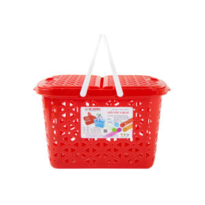 Large Classic PP <b>Plastic</b> Portable Sustainable Durable Storage <b>Basket</b> Multi-Purpose Clothing Organizer Box Made in Vietnam - Product Image 2