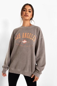 Pull à capuche en coton avec Logo 3D en relief pour femme - Product Image 5