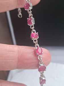 Sterling Silver <b>Ruby</b> Bracelet Handmade Gemstone Jewelry Elegant Design For Women Wholesale Export - Product Image 5