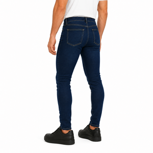 Custom <b>Men</b> <b>Stretch</b> Slim Fit Denim Jeans Fitted Skinny Denim Jeans Pants Five Pocket Casual Denim Jeans Trousers Solid Colour - Product Image 6