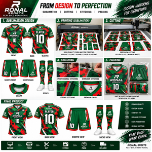 Conjunto de Camiseta de Fútbol para Hombre RONAL SPORTS, Estampado de Camuflaje, Poliéster Sublimado, Manga Corta, Uniformes para Adultos, Todas las Temporadas - Product Image 5