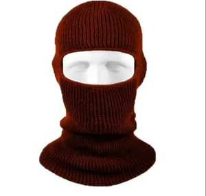 Balaclava en tricot intégral à 1 trou avec logo brodé personnalisé pour l'hiver - Product Image 3