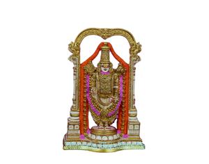 Figura Decorativa Hecha a Mano con Polvo de Mármol del Dios Hindú Tirupati Balaji, para Decoración del Hogar, Templo o Regalo - Product Image 1