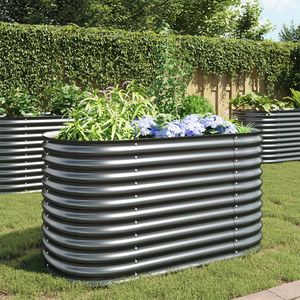 Acier galvanisé gris 63 "x 31.5" x 31.9 "Lit surélevé de jardin Fournitures de jardin de qualité supérieure - Product Image 1