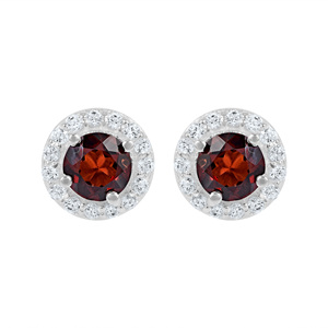 Wholesale High Quality S925 Sterling <b>Silver</b> Multi-Gemstones Round Fine <b>Stud</b> Earrings Wholesale Fine Jewelry In Reasonable Prices - Product Image 2