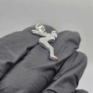 <b>Ice</b> <b>Skating</b> Girl Cartoon Moissanite Pendant For Unisex 925 Sterling Silver Unique Hip Hop Style Fine Jewelry Pendants & Charms - Product Image 2