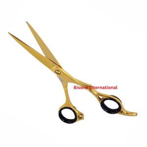 Tijeras de Corte de Pelo Profesionales para Barbería y Salón, de Acero Inoxidable, Manuales, de Alta Calidad, Elegantes y Doradas, al por Mayor - Product Image 3