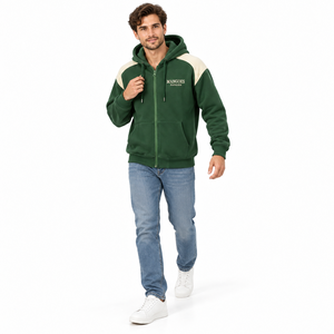Sudadera Unisex con Capucha y Cierre de Botones, Forro Polar Grueso, Estampado Personalizado, Bordado, 100% Algodón, Tela de 440g, Ecológica, Corte Regular - Product Image 2