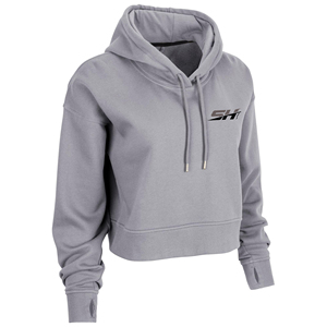 Sudadera con Capucha Corta Premium para Mujer, Tejido Suave, Estilo Casual Urbano, Hombros Caídos, Transpirable, Ecológica, Tejida - Product Image 2