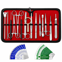 Kit de dissection manuel avancé de 37 pièces pour la chirurgie, l'anatomie, la biologie, les étudiants en médecine vétérinaire, ensemble en acier inoxydable, chirurgical, pour hôpital