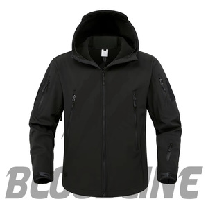 Veste softshell coupe-vent noire pour homme Bloodline, manches longues, vêtements d'hiver pour l'extérieur - Product Image 3