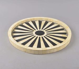 Plateau Feng Shui de Luxe Fait Main Écologique avec Incrustations en Os – Design Décoratif Élégant, Qualité Supérieure pour la Maison et la Cuisine (Idéal pour Servir) - Product Image 1