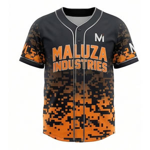 Maillot de baseball personnalisé OEM, camouflage numérique néon, uniforme d'équipe sportive, respirant, séchage rapide, MALUZA INDUSTRIES - Product Image 1