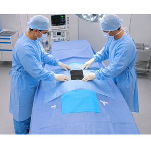 Draps chirurgicaux à usage unique pour adultes, durée de conservation de 3 ans, Classe I, stérilisation au gaz d'oxyde d'éthylène (EO), pack laparotomie ISO - Product Image 1