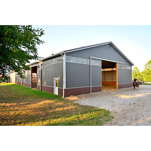 Manège ouvert/fermé en structure acier, à portique préfabriqué à travée libre, <span class=keywords><strong>pour</strong></span> sports équestres - Product Image 1