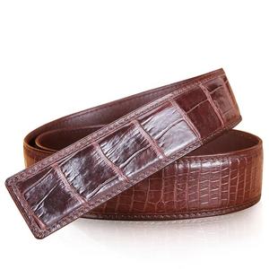 Superventas Unisex Nuevo estilo Grueso Cinturones de cuero genuino Diseño de cocodrilo de moda - Product Image 2