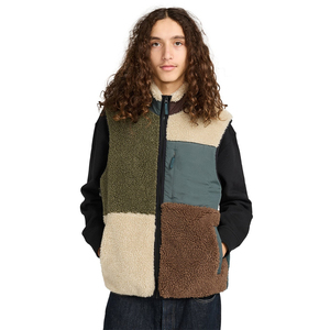 Gilet en polaire sherpa décontracté pour hommes adultes, en polyester, respirant, sans manches, avec fermeture éclair, chaud, pour les voyages en plein air, service OEM - Product Image 3