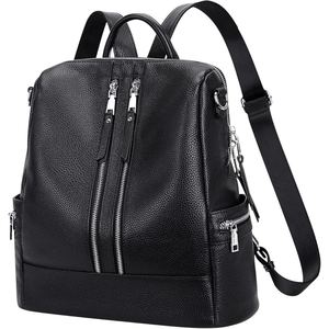 Mochila de Lona Crema con Estampado en Relieve Personalizado, Detalles en Cuero Genuino Marrón, Diseño Minimalista, Uso Diario, 80 Gramos - Product Image 2
