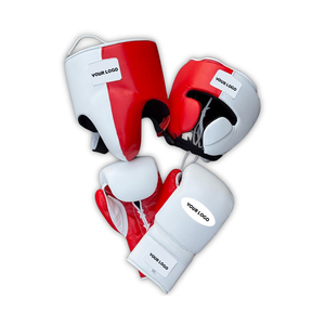 Ensemble de boxe en cuir PU véritable de haute qualité, ensemble de boxe professionnel personnalisé, ensemble d'entraînement de boxe pour arts martiaux et fitness - Product Image 1