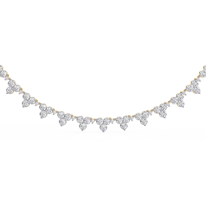 Collier personnalisé classique rond à 3 pierres en diamant de laboratoire pour tenue de mariée ou de mariage, 2,50 carats au total - Product Image 4