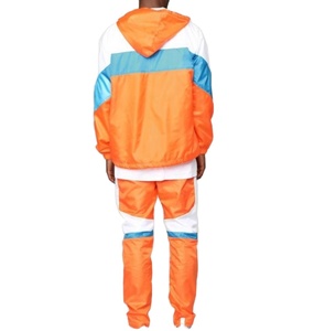 Conjuntos cortavientos multicolores de estilo personalizado e informal con estilo, chándales de trabajo con panel con cremallera de secado rápido para invierno, precio al por mayor - Product Image 3