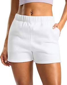 Pantalones Cortos de Mujer con Logotipo Personalizado, de Algodón Grueso y Suave, con Bolsillos, Estilo Cargo, para Descansar - Product Image 1