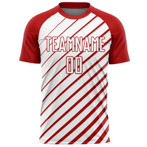 Custom White and Red <b>Soccer</b> Jersey Set for Men Women and Youth with Wholesale Sportswear Manufacturing - Product Image 5
