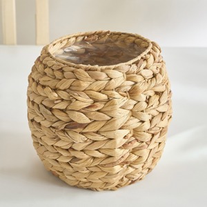 Hand woven water hyacinth pot planters garden decoration wholesale natural material planter - Product Image 2