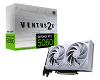 Kartu Grafis MSI RTX 5060 8GB VENTUS 2X OC PUTIH Model Display Dummy GPU Dekorasi PC Desktop
