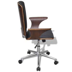 Silla de Oficina Ergonómica Mediana de Cuero Sintético Negro para el Entorno Laboral - Product Image 3