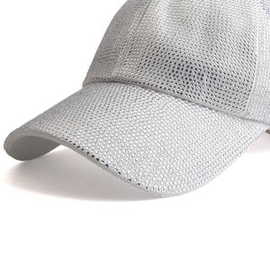 Gorra de Béisbol de 6 Paneles de Tela de Lona con Cristales de Imitación, 100% Algodón, Ajustable, Unisex, para Todas las Estaciones, para Actividades al Aire Libre - Product Image 6