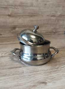 Pot à sucre en métal au design intelligent, rangement compact pour le thé et le café - Product Image 6