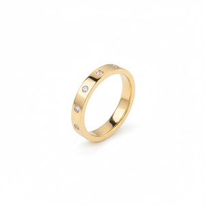 Magnifique Bague de Fiançailles Empilable en Or Massif 10K 14K 18K avec Diamant de Laboratoire Rond Certifié IGI Couleur DEF Pureté VS VVS - Product Image 5