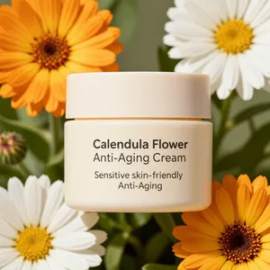 Crema hidratante y aclaradora de uso nocturno antienvejecimiento desarrollada coreana con flor de caléndula ODM/OBM, ingrediente principal de niacinamida - Product Image 1