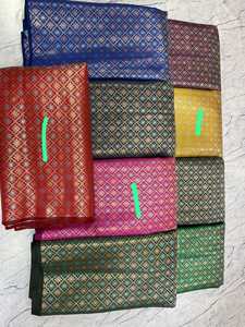 Designer Organic Eco-Friendly Medium Weight Banarasi Silk Brocade Jacquard Fabric for Premium Wedding Wear and Ethnic Collection - Product Image 4