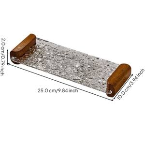 Plateau de bain extensible en acrylique transparent élégant, léger et multifonctionnel, pour salle de bain de mariage, avec un design moderne - Product Image 5