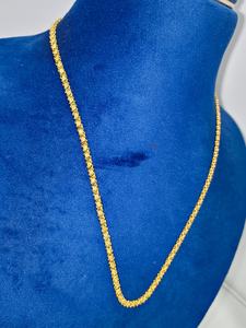 Cadena Bahubali de oro macizo de 22 quilates para hombres y mujeres, collar de eslabones de oro amarillo auténtico, joyería fina para uso diario, regalo unisex - Product Image 2