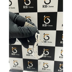 RB Gems Colgante de Letra Inicial C de Moissanita VVS en Plata 925 Personalizado, con Diseño de Llama y Fuente Tribal, Chapado en Rodio, OEM ODM, de Moda - Product Image 4