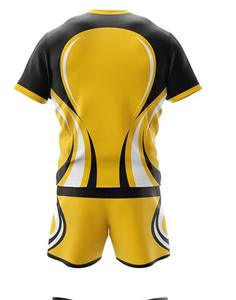 Uniforme de rugby en coton mélangé doux, conçu pour assurer au joueur un confort et une sécurité optimaux tout en offrant une résistance accrue lors de chaque match. - Product Image 1
