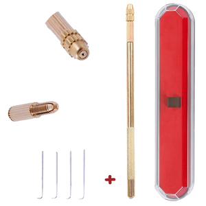 Juego de Agujas de Ventilación de Latón con Estuche de Almacenamiento Incluido, Agujas de Gancho de Acero Intercambiables, Kit de Herramientas Profesional para Pelucas de Encaje - Product Image 1