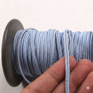 Cordon métallique plat bleu tressé pour vêtements, style luxueux, taille et couleur personnalisées, respectueux de l'environnement - Product Image 3