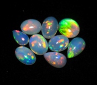 Opale d'Éthiopie de qualité supérieure, cabochon ovale, pierre précieuse naturelle multi-feu, pierre de naissance d'octobre, pour la fabrication de bijoux