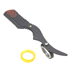 มีดโกนตรงขอบโกนหนวดใหม่ด้ามจับสีดำอุปกรณ์โกนหนวดอุปกรณ์โกนหนวดสำหรับใบหน้า/ร่างกาย/บิกินี่/ใต้วงแขน - Product Image 1