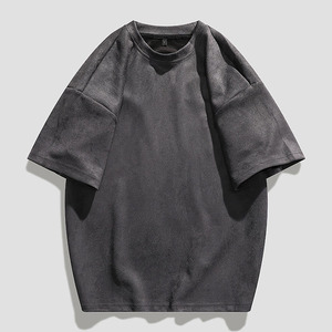 เสื้อยืดผู้ชายไซส์ใหญ่ สีพื้น ผ้าฝ้าย แขนสั้น คอกลม สไตล์ลำลอง ย้อมสีเรียบ ทรงพอดีตัว ระบายอากาศได้ดี แห้งเร็ว - Product Image 1