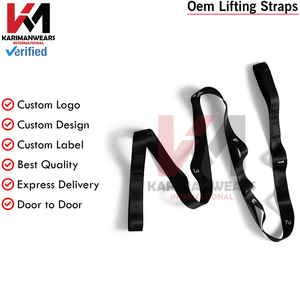 Sangles de levage Pro Performance pour hommes et femmes, support de poignet pour la musculation, soulevé de terre, haltérophilie, fabricant OEM - Product Image 3