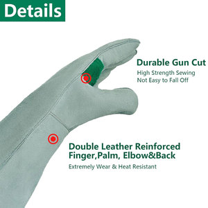 Gants de mécanicien imperméables pour travaux en extérieur, utilisation professionnelle, logo personnalisé, gants de travail en cuir de sécurité à bas prix - Product Image 4