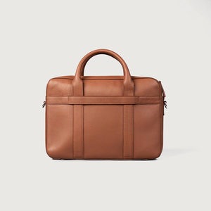 Porte-documents en cuir véritable avec logo personnalisé pour hommes et femmes, idéal pour le bureau, les voyages, portable, imperméable, durable, sac messager - Product Image 4