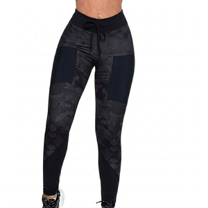 Women Yoga Set Best Quality Textured Solid Stitch Digital Print 2 Piece Breathable High Waist - Product Image 5