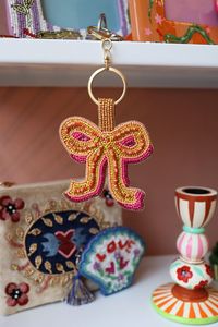Classic Style Handmade Embroidery Beaded <b>Keychain</b> with Elegant Floral Embellishments Bohemian Design Eco-Friendly MD HANDICRAFTS - Product Image 4